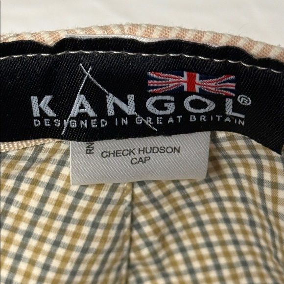 Kangol Check Hudson Cap Beige Size L - Picture 8 of 9